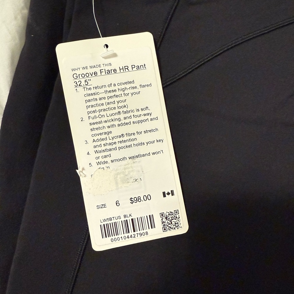 Lululemon Black Groove Flare HR Pants